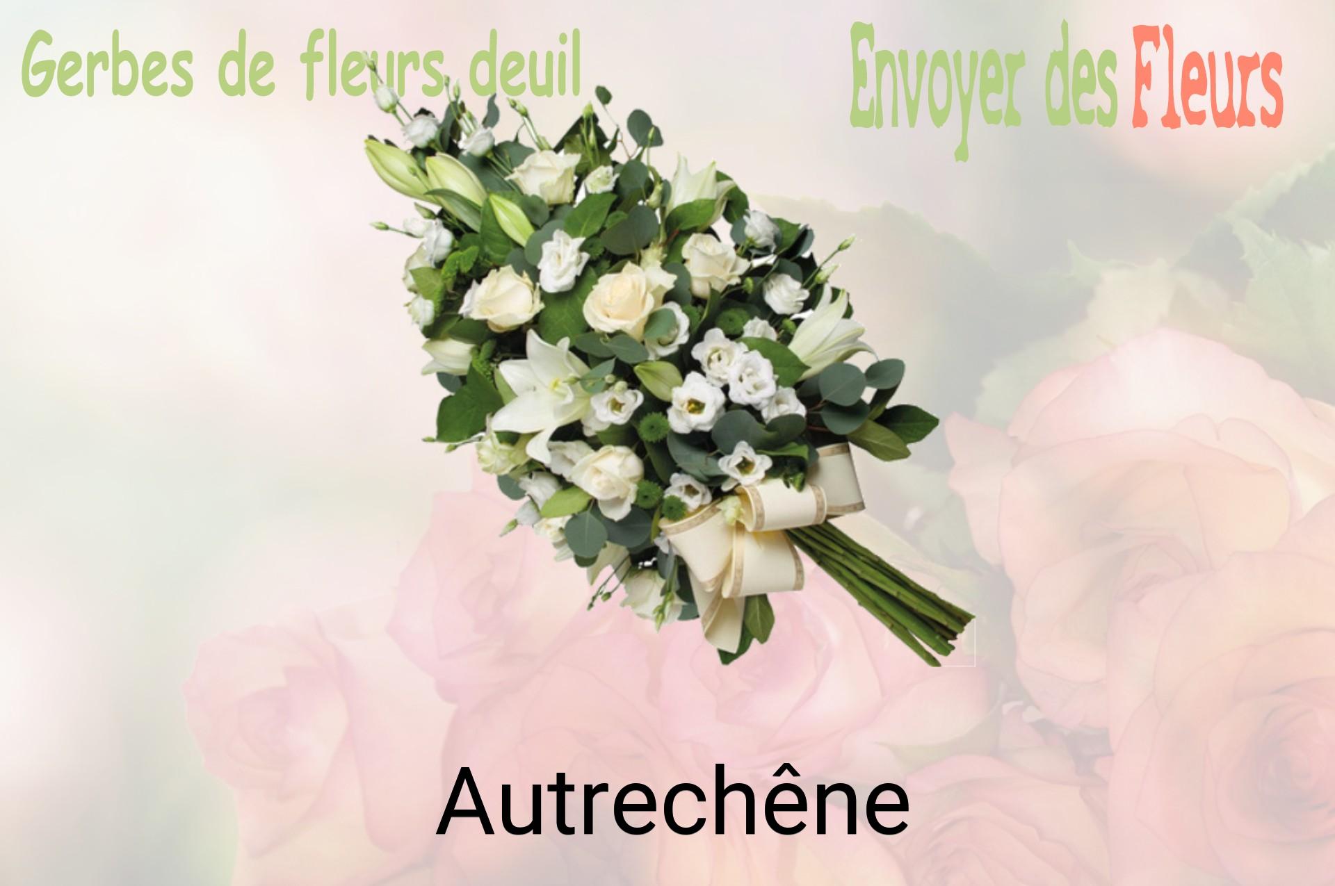 Gerbe de fleurs de deuil livrée à Autrechêne